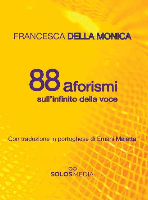 Copertina gialla di 88 aforismi sull’infinito della voce